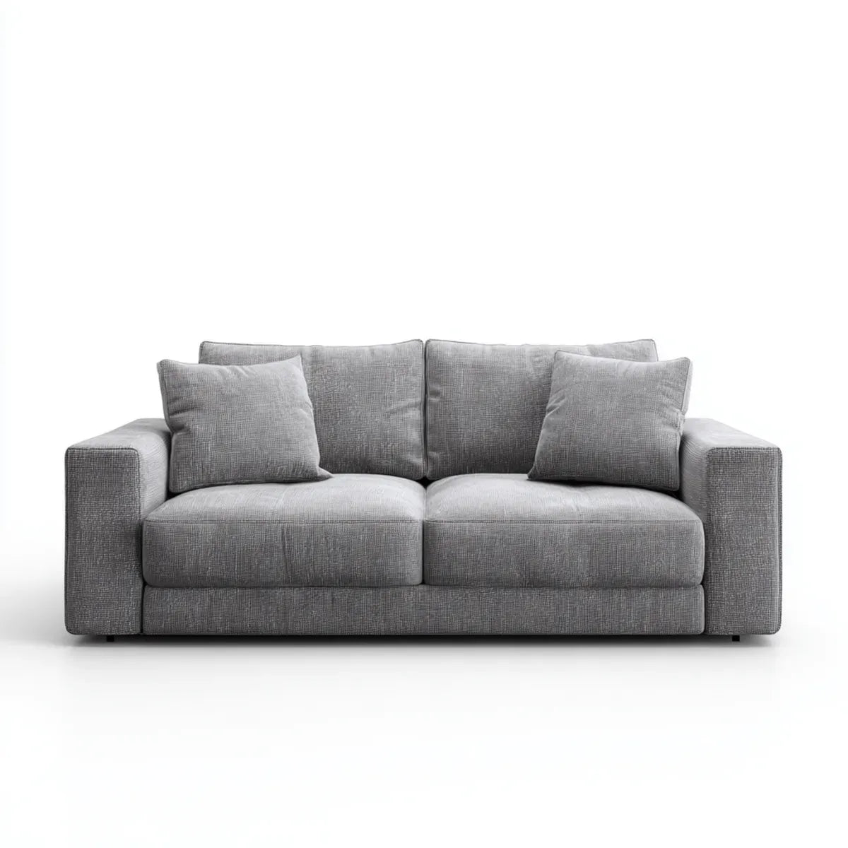 Sofa 2 umieszcza szary 180 x 90 x 85 cm w prostokątnym poliestrze