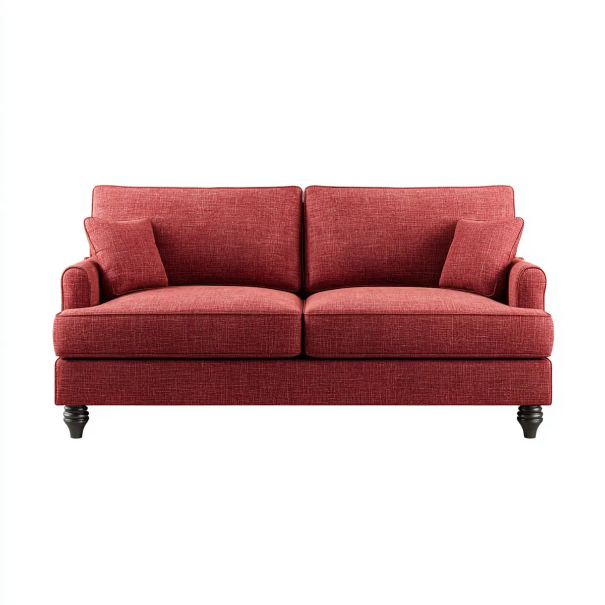 Sofa 2 czerwone miejsca 160 x 90 x 88 cm w prostokątnym kształcie poliestru