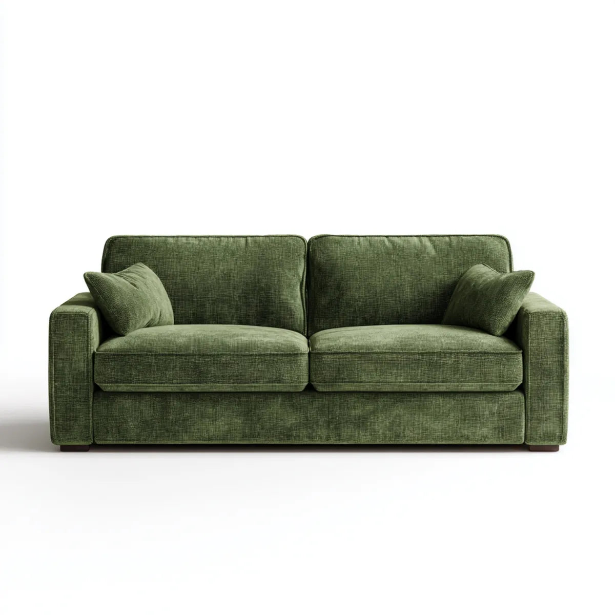 Sofa, 2-fotela Zielona prostokątna z tapicerką poliestrową 190 x 90 x 85 cm
