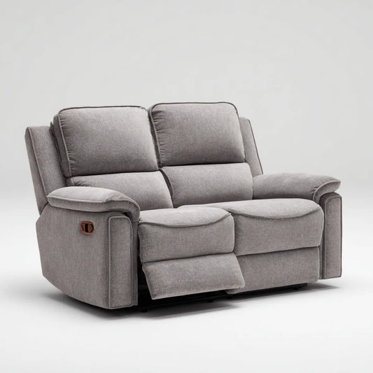 Sofa, Oprawa rozkładana 2 fotele szare 170 x 95 x 102 cm w prostokątnym poliestrze