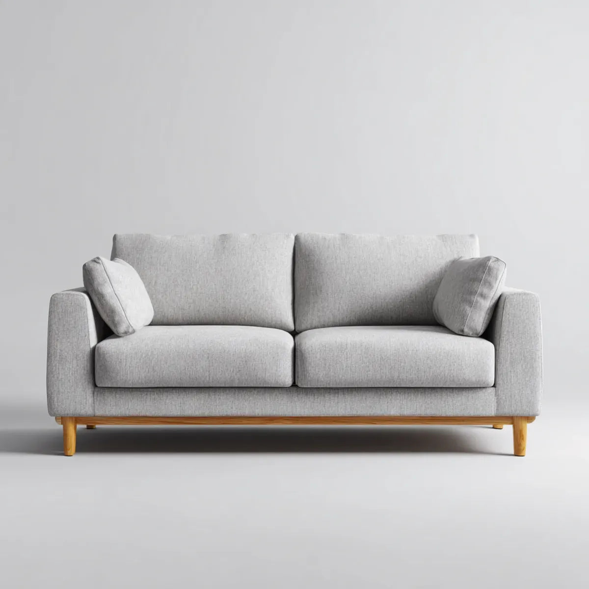 Sofa 2 umieszcza jasnoszary 160 x 85 x 82 cm w prostokątnym poliestrze