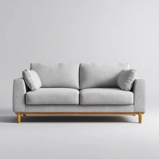 Sofa 2 umieszcza jasnoszary 160 x 85 x 82 cm w prostokątnym poliestrze