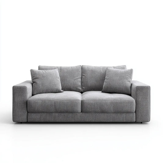 Sofa 2 umieszcza szary 180 x 90 x 85 cm w prostokątnym poliestrze