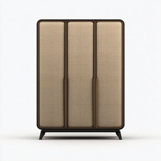 Szafa, Szafka na drzwi 3 w panelach MDF, blachy stalowe i tkaniny, 150 x 50 x 180 cm